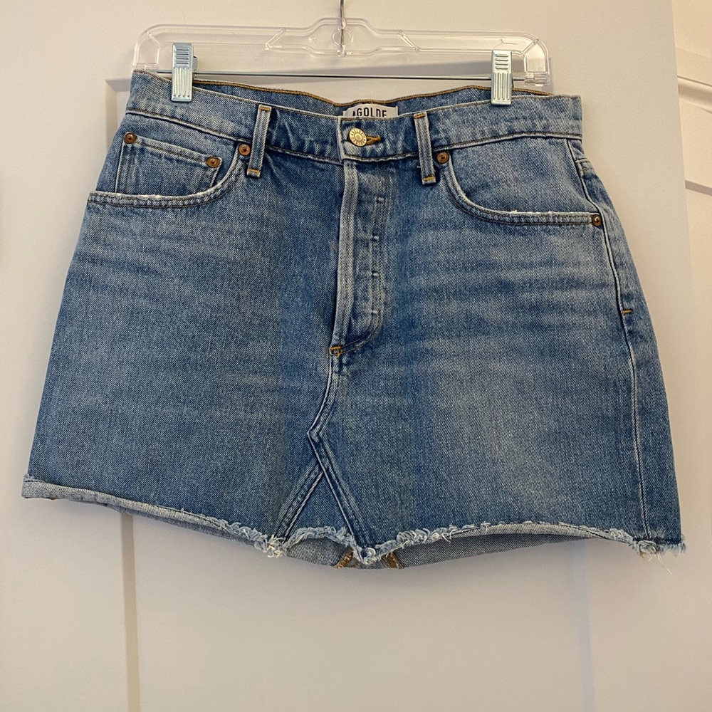 Agolde denim mini skirt